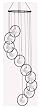 Red Carpet Studios Spiral Tunes Wind Chime, 32-Inch, Smoke Ring with Octagon Crystals