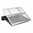Laptop Stand,Mesh Metal,w/Cord Orgnzr./Hub Compatible,BK/SR