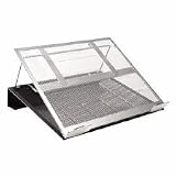 Laptop Stand,Mesh Metal,w/Cord Orgnzr./Hub Compatible,BK/SR