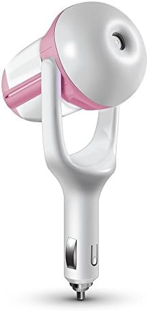 Merope Car Air Humidifier and Aromatherapy Essential Oil Diffuser (Pink)