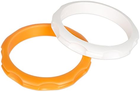 Hairbanglez 2 Pair Pack Sporty Silicone Fashion Hair Band Bracelets - Peach/White