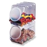 PACON CORPORATION Interlocking Storage Container with Lid, Clear Plastic