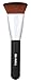 BS-MALL(TM) Fullsize Flat Synthetic Contour Foundation Brush Cosmetics Makeup Brushes (Black Silver)