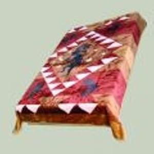 Kokopeli Southwest Heavy Weight Queen Size Mink Blanket With Bonus Dream Catcher