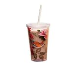 New Evergreen Enterprises Inc Insulated Cup W/Straw & Twist Lid-Bird Study High Quality