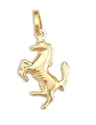 Horse Pendant 14k Yellow Gold Stallion Charm Polished