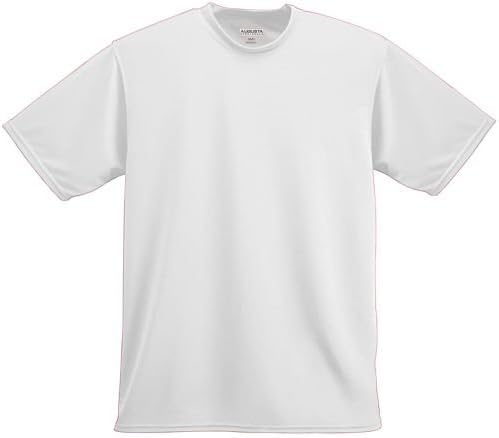 White Adult XL Moisture Management Wicking Performance Cool and Comfortable Athletic Short Sleeve Shirt & Undershirt (All Sports: Baseball, Softball, Football, Soccer, Lacrosse, Volleyball, Track, etc)