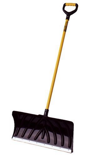 Suncast 24-Inch Snow Shovel Pusher with Fiberglass Handle And Wear Strip #SPF2450