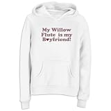 Sweatshirt Woman White  My Willow Flute Is My Boyfriend / Love  Instruments