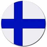Finland Flag Round Mouse Pad