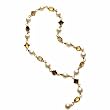 Golden South Sea Cultured Pearls And Genuine Gemstone Necklace