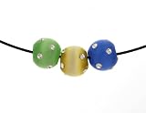 Fiber Optic with Embedded CZs on Stainless Steel Choker