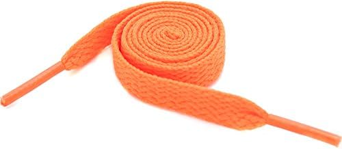 Women's Fashion Flat Shoelaces Sweet Orange 60" Inches