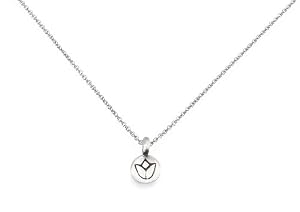 Satya Jewelry Silver Mini Lotus Necklace