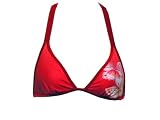 Guess Teal/Red Halter Swimsuit-tops w/Butterflies