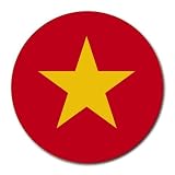 Vietnam Flag Round Mouse Pad