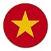Vietnam Flag Round Mouse Pad