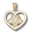 Florida Panthers Cat Logo Heart Charm/Pendant -14K/10K, Stainless Steel or Gold Plated