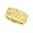 18K Yellow Gold Floral Design Wedding Band - Size 6