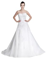 A-line Organza Sweetheart  Dress with a Brush/Sweep Train 