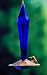 Schrodt Designs FGHF-B Faceted Glass Hummingbird Feeder Blue