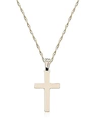 14k Gold-Filled Polished Cross Pendant Necklace