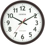 New Geneva Commercial Electric Wall Clocks 14 Inch Shatter Resistant Lens Plastic Black Casing
