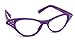Hip Hop 50's Shop Kids Cat Eye Glasses (Child/Youth, Purple)