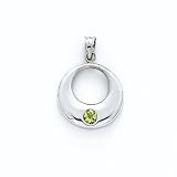 S/S Stellar Peridot Circle Pend - GHSW184
