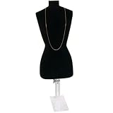 Black Necklace Bust Jewelry Body Window Case Displays