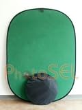 PhotoSEL BD-111G Chroma Key Green Screen Collapsible Background Disc 1.5m x 2m