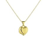 Small Heart Locket Pendant Necklace in 14K Yellow Gold