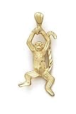 14k Small Monkey Pendant