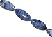 Sodalite leaf gemstone beads, 42x20mm, sold per 16-inch strand.
