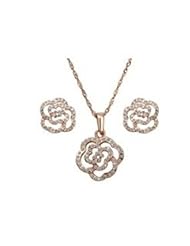 XiangGang ShaoGi 18k White Gold, Round Diamond Ball Fashion Sets, White And Black - 18 inch