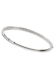 1/3 ct tw Stackable Diamond Bangle Bracelet in 14k White Gold