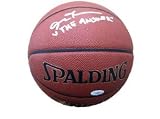 Signed Allen Iverson Basketball insc "The Answer" JSA COA Iverson was the star of the 76ers for many years. Known as "THE ANSWER" he led the 76ers to the 2001 NBA Finals MVP vs. the Los Angeles Lakers. During that season, Iverson won the league MVP. Iverson is a HUGE fan favorite, with his small stature and quick crossover move.James Spence Authentication (JSA). Comes with JSA 