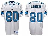 Charles Rogers Detroit Lions #80 Authentic Reebok NFL Football Jersey (White)