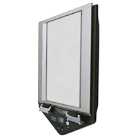 Fog Free Shaving Mirror Lighted with LCD Clock Black