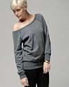 Bella Ladies Long Sleeve Wideneck Fleece. 7501