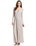 BCBGMAXAZRIA Womens Pearl Wrap Maxi Dress