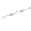 CZ & Two Tone Sterling Silver Bracelet
