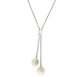 Sterling Silver White Coin Freshwater Cultured Pearl Chain 