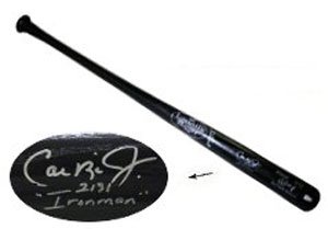 Cal Ripken Jr. Signed Orioles Baseball Bat - Iron Man