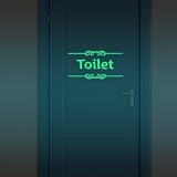 私の家族 25.5 cm 蓄光ステッカー トイレ浴室リムーバブル ステッカー グローの暗い壁ドア装飾-トイレ