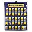 Carson-Dellosa Publishing CD-5644 Attendance/multiuse pocket chart with grommets, 30 x 37-1/2