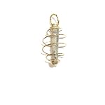 Kyanite Pendant 02 Cage Gold Spiral Blue Crystal Healing Blade Stone Natural Coil 1.5