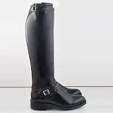 Raven Ladies Lady Women Woman Motorcycle Califorinia Highway Engineer Police Patrol Tall Full Calf High Boots Boot, Footwear, with Buckle Black Plus, 2plus Calf Sizes Available