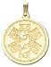 14k Yellow Gold Circle Medical Alert Pendant title=