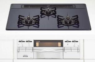 Cover image : ハーマン　75cmガラス天板ビルトインコンロC3WC9RJTS7SVセイフル ブルーガラストップ シルバーフェイス 水無両面焼（マニュアル） [ガス種：プロパンガス（ＬＰＧ）　ハイカロリーバーナー：左]